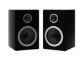 3d render of two speakers Royalty Free Stock Photo