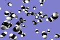 3D Rendered Carbon Dioxide Molecules in a Clear Bl