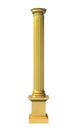 3d rendered illustration of a gold column