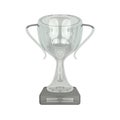 3D rendered isolated Glass Trophy Cup