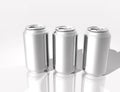 3D rendering Aluminum cans isolated