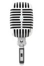 3d retro microphone isolated Royalty Free Stock Photo