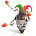 3d robot jester - entertainer