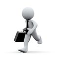 3d running businessman Royalty Free Stock Photo