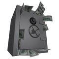 3d safe with money