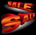 3D Sale Signs Royalty Free Stock Photo