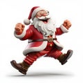 3D Santa Claus on white background Royalty Free Stock Photo