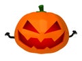 3d scary Halloween pumpkin Royalty Free Stock Photo