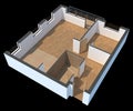 3D sectioned apartment