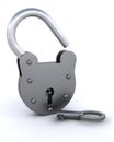 3D securiry padlock Royalty Free Stock Photo