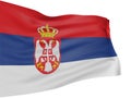 3D Serbian flag