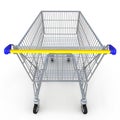 3d shopping cart on white background