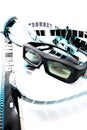 3D shutter glasses Royalty Free Stock Photo