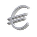 3d silver Euro sign Royalty Free Stock Photo