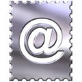 3D Silver Framed Email Symbol Royalty Free Stock Photo