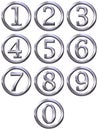 3D Silver Framed Numbers
