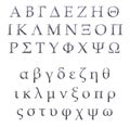 3D Silver Greek Alphabet