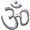 3D Silver Hinduism Symbol Royalty Free Stock Photo