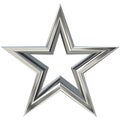 3D silver star