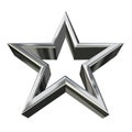 3D silver star