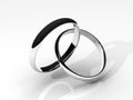 3D Silver Wedding Rings