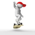 3d skateboarder