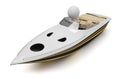 3d small people - boat Royalty Free Stock Photo