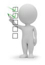 3d small people - checklist Royalty Free Stock Photo