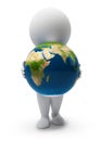 3d small people-Earth Royalty Free Stock Photo