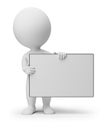 3d small people - empty board Royalty Free Stock Photo