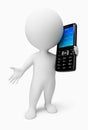 3d small people - mobile phone Royalty Free Stock Photo