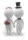 3d small people - wedding