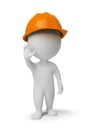 3d small people - worker at a stop pose