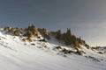 3D Snow Mountain Blue Sky Landscape