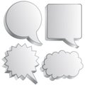 3D speech bubble vector set Royalty Free Stock Photo