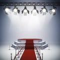 3d spot lights and stage setup Royalty Free Stock Photo