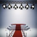 3d spot lights and stage setup Royalty Free Stock Photo