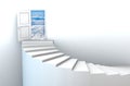 3d Stairs to success