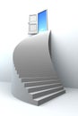 3D stairs up to success Royalty Free Stock Photo