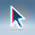 3d stereo effect arrow icon