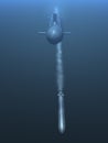 3D submarine shooting missile