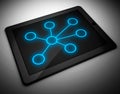 3d tablet pc, network concept