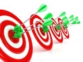 3d target with arrows over white background Royalty Free Stock Photo