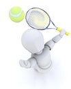 3D tenis player serving
