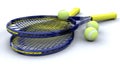 3d Tennis equipment Royalty Free Stock Photo