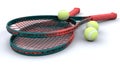 3d Tennis equipment Royalty Free Stock Photo