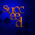 3D Text Concept Succeed Royalty Free Stock Photo