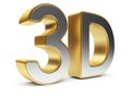 3D text. Entertainment cinema. Isolated icon
