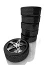 3d tower from wheels