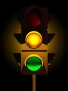 3d traffic yellow light